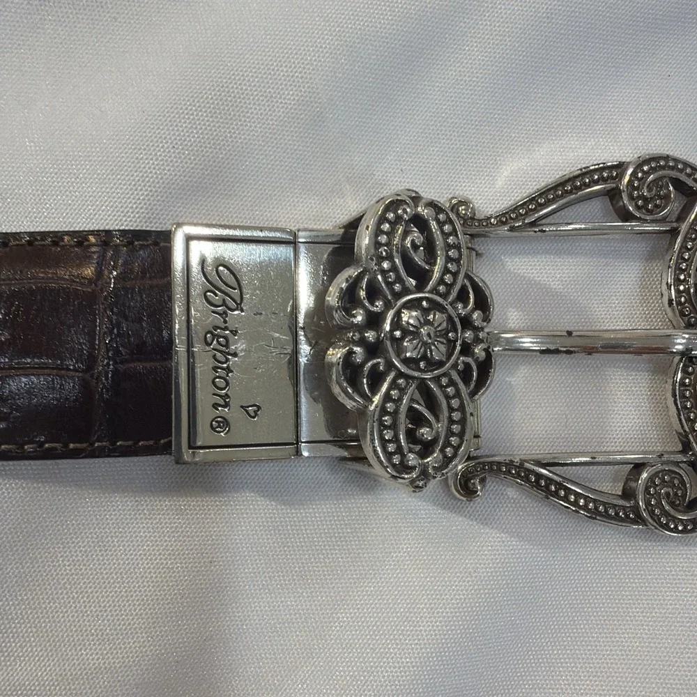 Vintage Brighton Hearts Reversibl Belt Bro/blk Size 34 L Y2K‎ Vintage 573